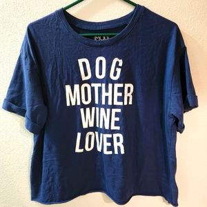 Dog Mom/Wine Crop Tee